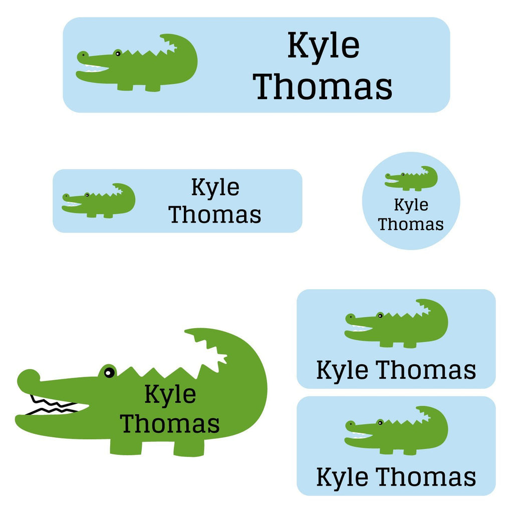 Kindergarten Labels: Alligator Labels For School