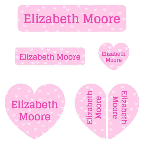 Kindergarten Labels: Sweetheart Labels For School | Name Bubbles