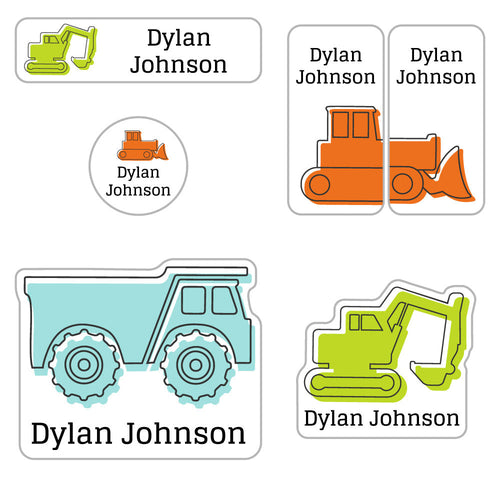 Preschool Labels: Truck Labels For Preschool | Name Bubbles