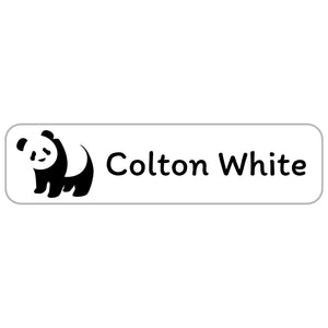 personalized labels with panda design