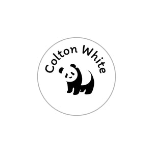 laundry safe labels with panda design