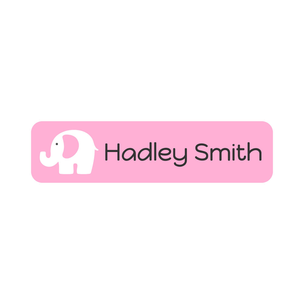 Iron-On Name Labels For Clothing: Elephant Labels