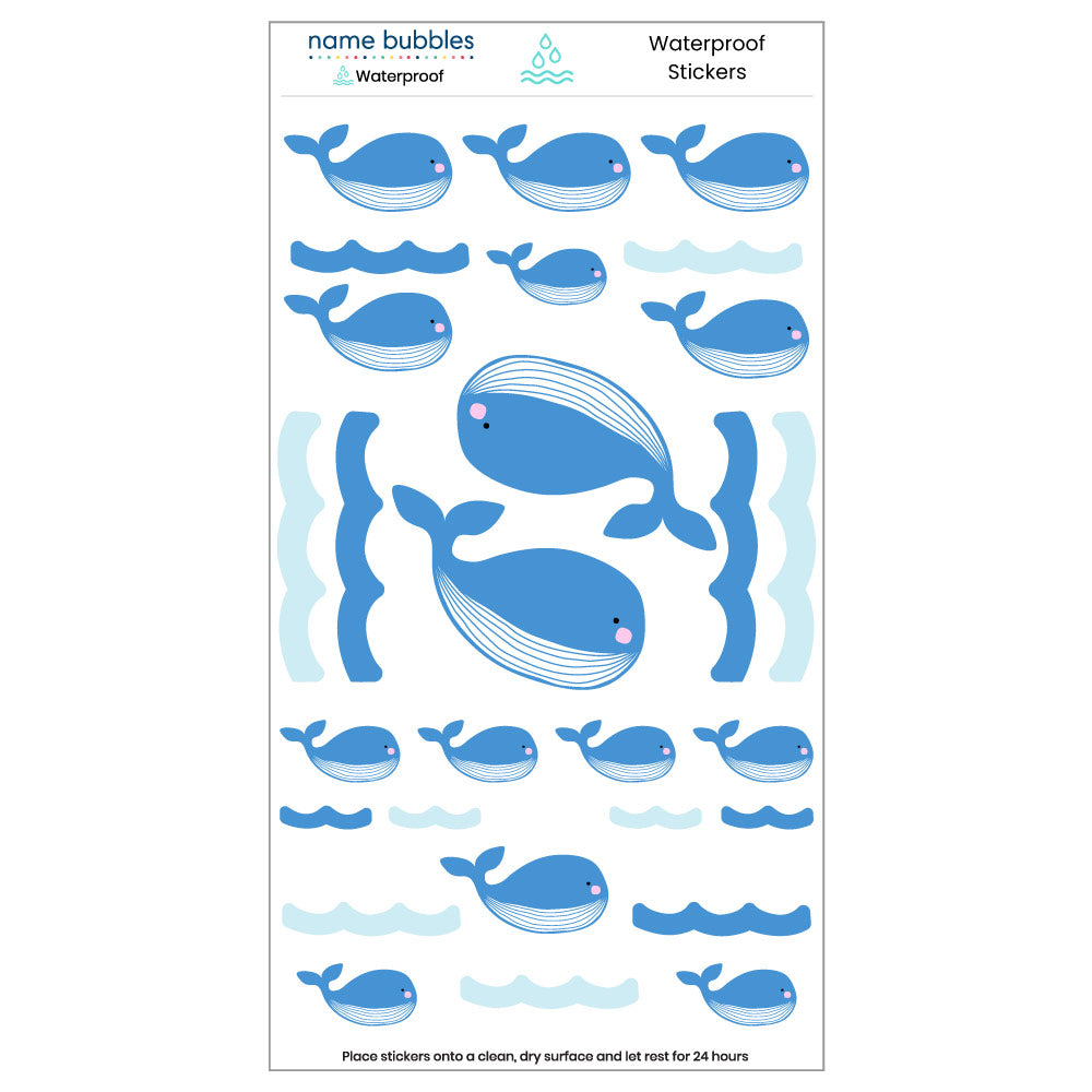 Nantucket Box Planner Stickers, Whale Stickers