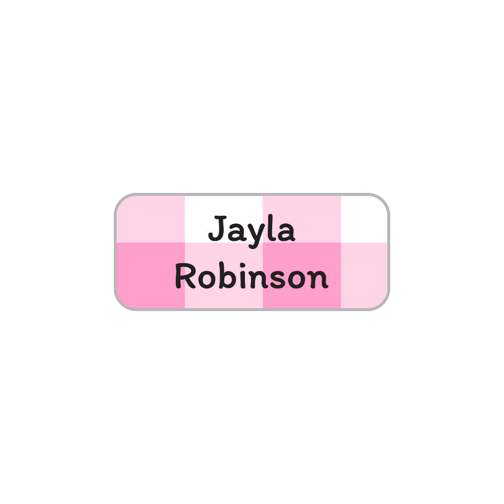 Gingham Daycare Labels Pack